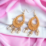 Oval Cowrie Shell Earrings