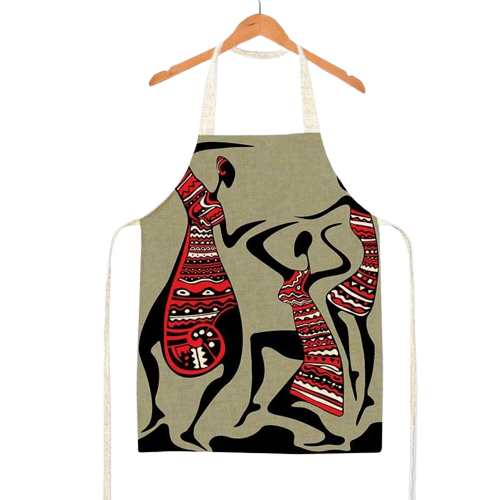 Red and Black African Inspired Aprons