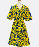 African Print Wrap Dress