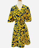 African Print Wrap Dress