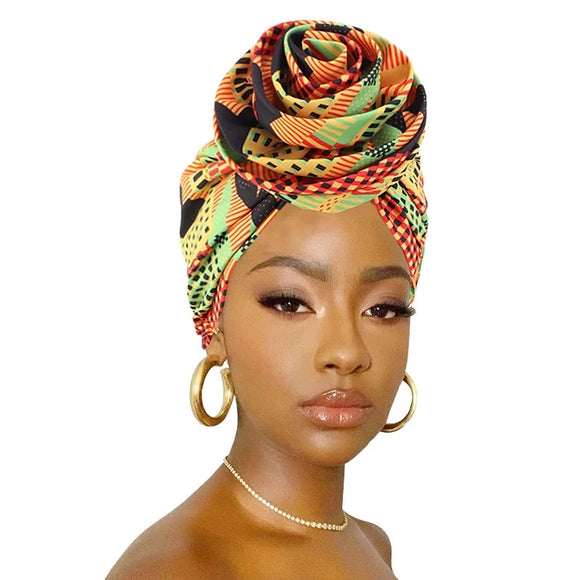 Flower Style African Head Wraps